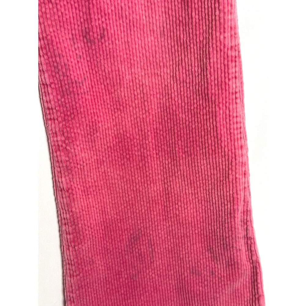 FREE PEOPLE 4 Pink Corduroy Flare Pants Button Pockets Mid Rise Stretch Boho 70s - Picture 4 of 8